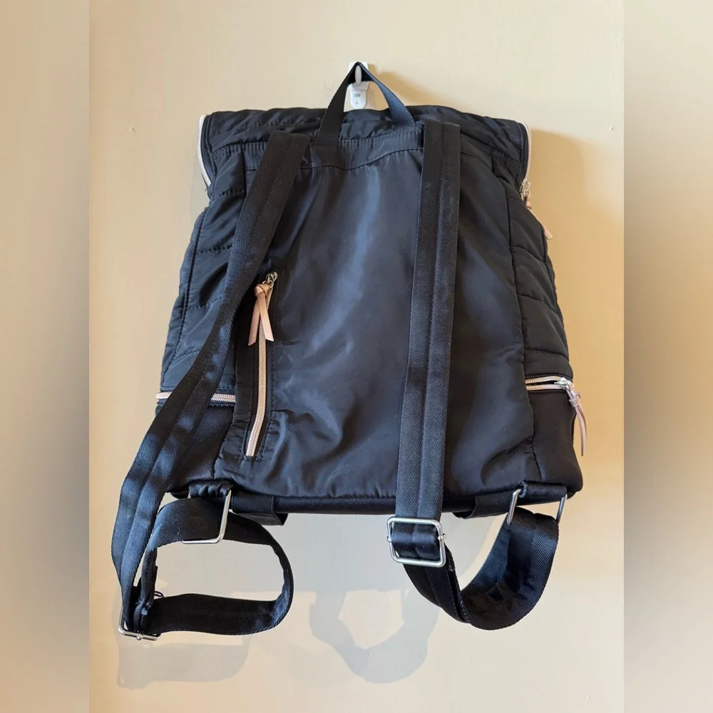 Stella & Dot Black Quilted Backpack